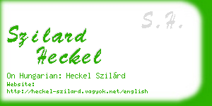 szilard heckel business card