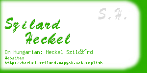 szilard heckel business card